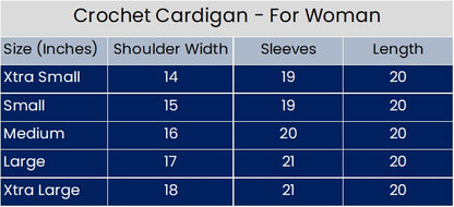 Crochet Cardigan - For Woman